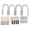 Etrier de fixation Kit arrière 4 étriers + écrous + 4 cales d essieu - Jeep CJ 76 - 86