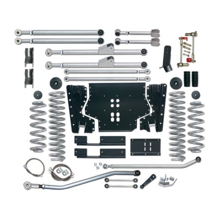 Train roulant complet Extreme Duty Long Arm +4,5"  115mm modèle ProComp avec amortisseurs - Wrangler TJ 96 - 02