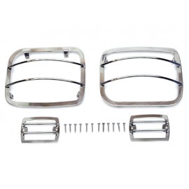 Grilles de protection de feu acier inox 4 elements - Wrangler YJ 87 - 95