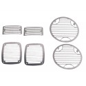 Grilles de protection de feu acier inox, finition lisse - Wrangler TJ 96 - 06