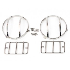 Grilles de protection de feu acier inox 4 elements, avant - Wrangler TJ 96 - 06