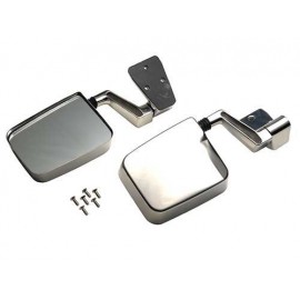 Rétroviseur kit acier inox - Wrangler YJ 87 - 95