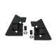 Kit de supports de rétroviseur finition noire - Wrangler TJ 96 - 02