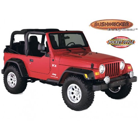 Bushwacker Kit d'extensions d'ailes Pocket Style 4 éléments - Wrangler TJ 96 - 06