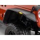 Bushwacker Kit d'extensions d'ailes Flat Fender Style 4 Portes 4 éléments - Wrangler JK Unlimited 07-