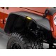 Bushwacker Kit d'extensions d'ailes Flat Fender Style 4 Portes 4 éléments - Wrangler JK Unlimited 07-