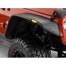 Bushwacker Kit d'extensions d'ailes Flat Fender Style 4 Portes 4 éléments - Wrangler JK Unlimited 07-