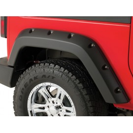 Bushwacker Kit d'extensions d'ailes arrière Pocket Style 2 éléments 2 portes 4,75"  12cm - Wrangler JK 07 - 14