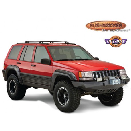 Bushwacker Kit d'extensions d'ailes Cut Out Flare 4 Portes 4 éléments - Grand Cherokee ZJ / ZG 92 - 98