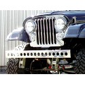 Pare-chocs acier inox avec perforation - Jeep CJ 55 - 86