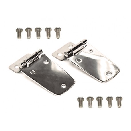 Kit de charnières de capot acier inox - Wrangler TJ 96 - 06