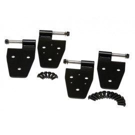 Kit de charnières de porte finition noire, 4 éléments, demi portes d acier - Wrangler YJ 87 - 95