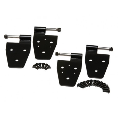 Kit de charnières de porte finition noire, 4 éléments, demi portes d acier - Wrangler YJ 87 - 95