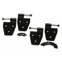 Kit de charnières de porte finition noire, 4 éléments, demi portes d acier - Wrangler YJ 87 - 95