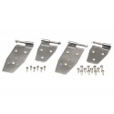 Kit de charnières de porte acier inox, 4 éléments, portes d acier - Wrangler YJ 94