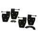 Kit de charnières de porte finition noire, 4 éléments - Wrangler TJ 96 - 06