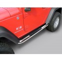 Kit de tubes de protection latéraux acier inox 2 portes Ø 75mm avec homologation TÜV - Wrangler JK 07 - 15