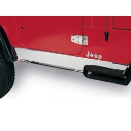 Protections de bas de caisse latérales acier inox - Wrangler TJ 96 - 06